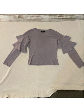 Romeo & Juliet Couture Lilac Ruffle Sleeve Blouse